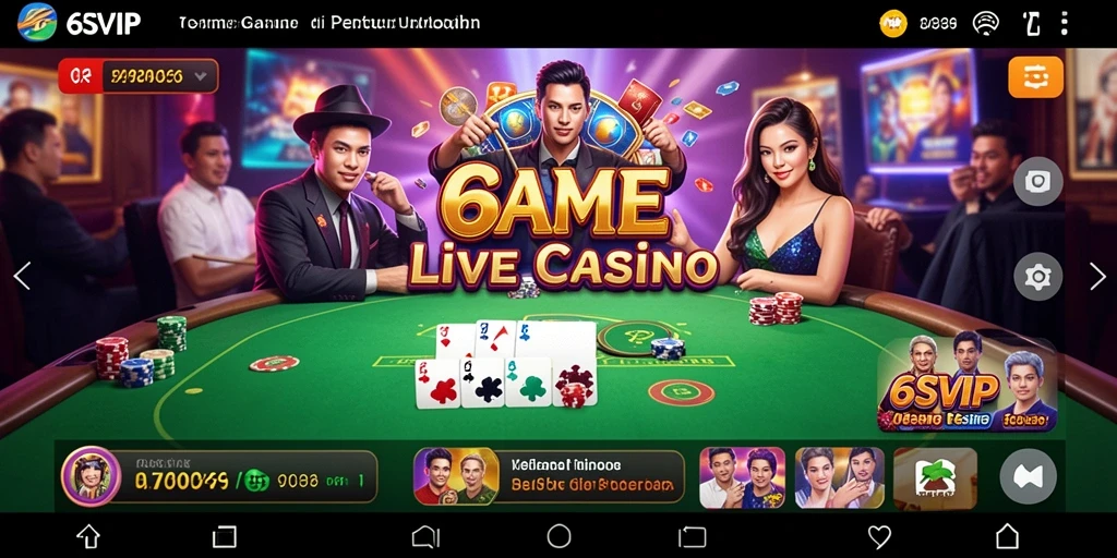 Gameplay langsung kasino yang menghibur di 6SVIP.
