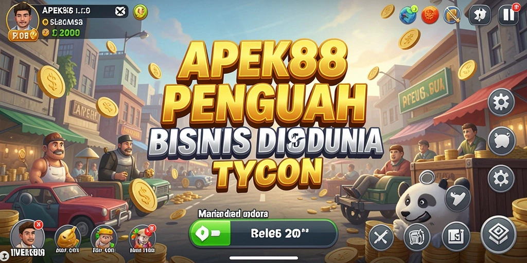Tampilan gameplay APEK88 yang menampilkan manajemen bisnis yang seru.