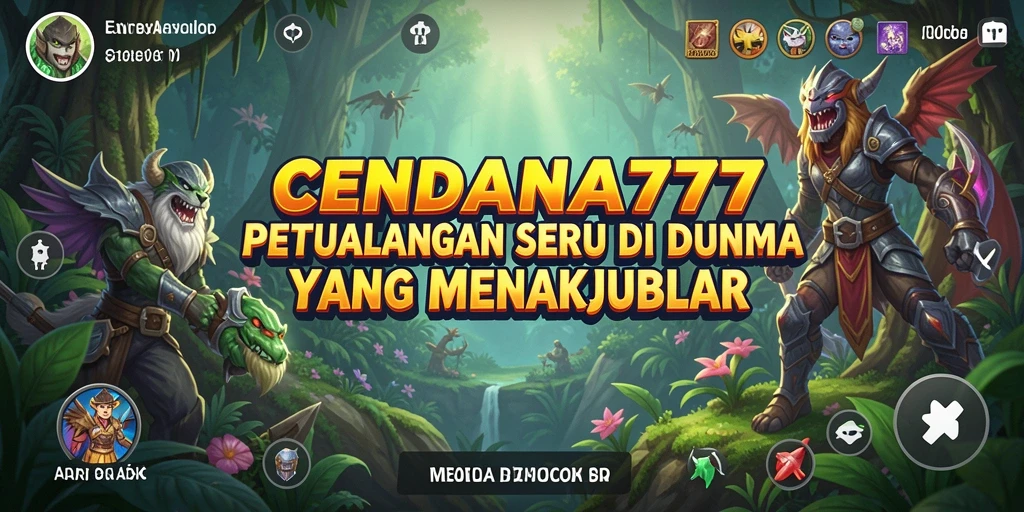 Tangkapan layar menunjukkan aksi seru dalam petualangan CENDANA777.