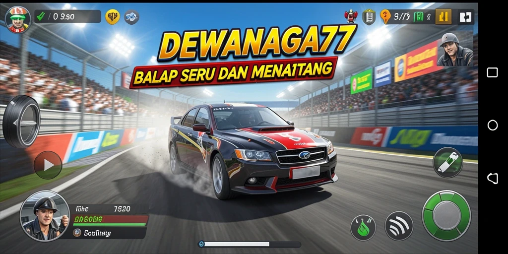 Screenshot DEWANAGA77 menampilkan momen balapan yang mendebarkan.