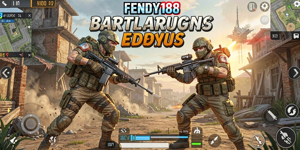 Tampilan gameplay menegangkan di arena Battle Royale FENDY188.