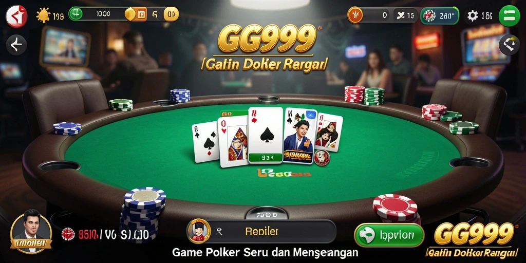 Tampilan gameplay GG999 yang seru di dalam permainan Poker.