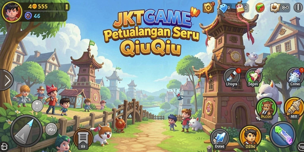 Screenshot JKTGAME menampilkan momen seru gameplay QiuQiu.