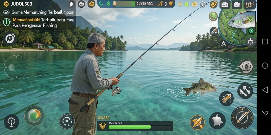 Tampilan gameplay JUDOL303 yang menampilkan pengalaman memancing realistis.