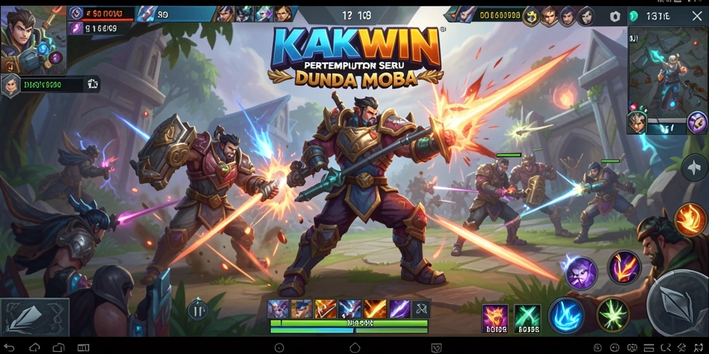 Gameplay seru dan strategis dari KAKWIN di arena pertempuran MOBA.
