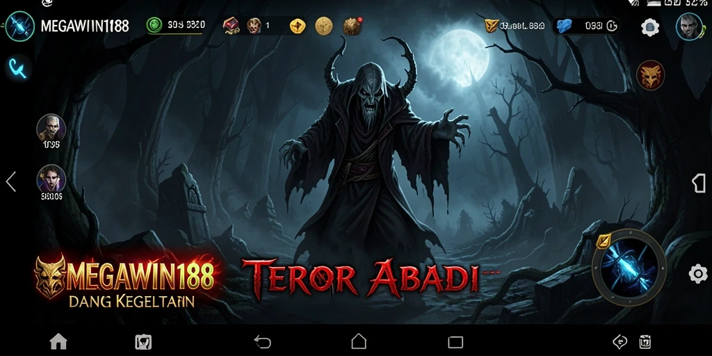 Tangkapan layar menampilkan suasana menyeramkan dari gameplay MEGAWIN188.