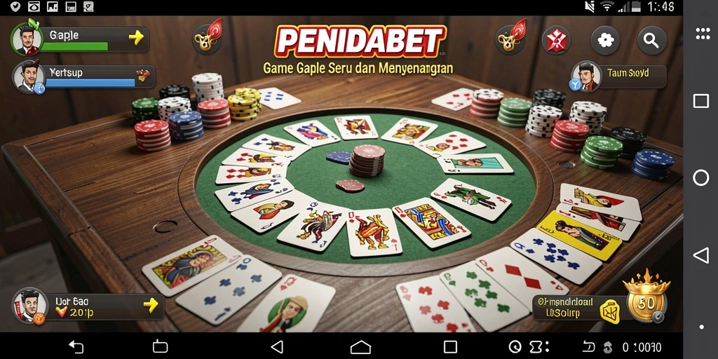 Gameplay seru dari PENIDABET yang menampilkan strategi Gaple.