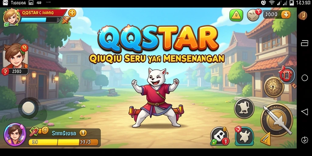 Tampilan gameplay QiuQiu yang seru dan menarik.