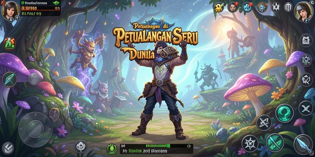 Tampilan gameplay petualangan yang mendebarkan dan interaktif.