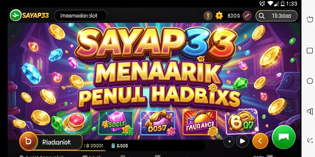 Tampilan gameplay seru di SAYAP33 dengan kombinasi simbol yang menarik.