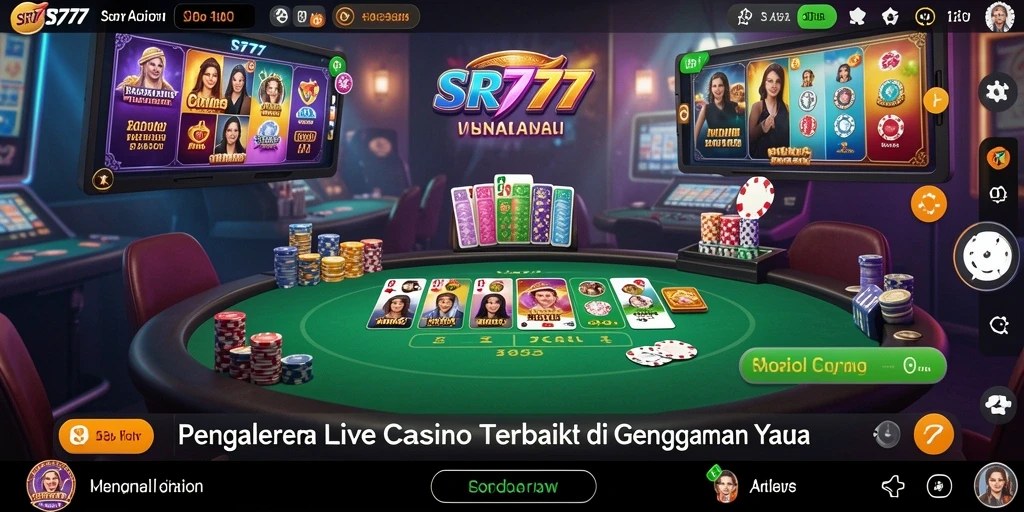 Tampilan dinamis gameplay Live Casino SR777 yang mendebarkan.