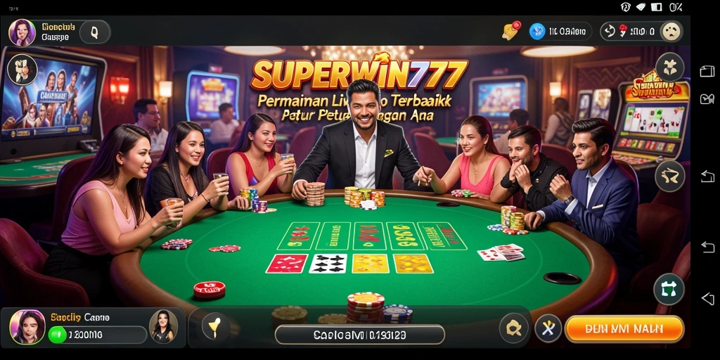 Tampilan menarik dari gameplay Live Casino di SUPERWIN777.