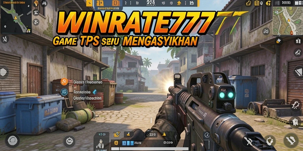 Tampilan screenshot menunjukkan aksi seru dalam gameplay TPS.