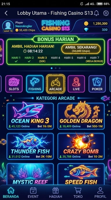 Tampilan utama aplikasi s13 yang user-friendly.